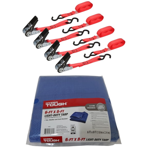 Hyper Tough LD Tie Down and Tarp Kit