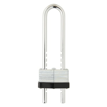 Hyper Tough Laminated Steel 44mm Keyed Padlock with Adjustable 2.4in - 4.73in Shackle