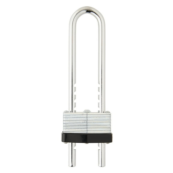 Hyper Tough Laminated Steel 44mm Keyed Padlock with Adjustable 2.4in - 4.73in Shackle