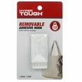 thumbnail image 1 of Hyper Tough, Large Plastic Removable Hook, 1 White Plastic Square Hook, 1 White Adhesive Strips, Holds 3 lbs, 1 of 6