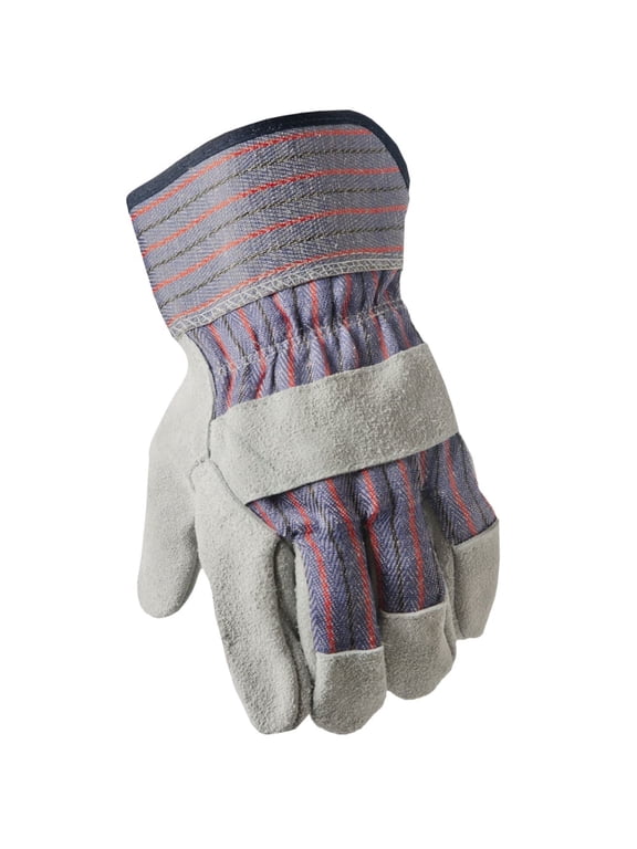 Leather Palm Multi-Use Work Gloves, Glacier Gray