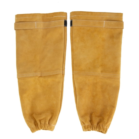 Hyper Tough Leather Welding Work Sleeves Pair - Durable Protection