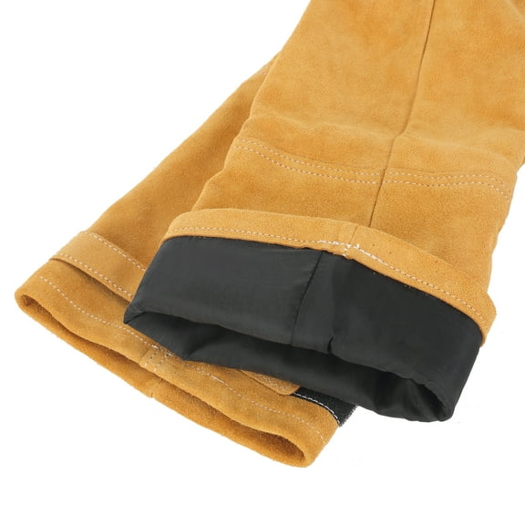 Hyper Tough Leather Welding Work Sleeves Pair - Durable Protection