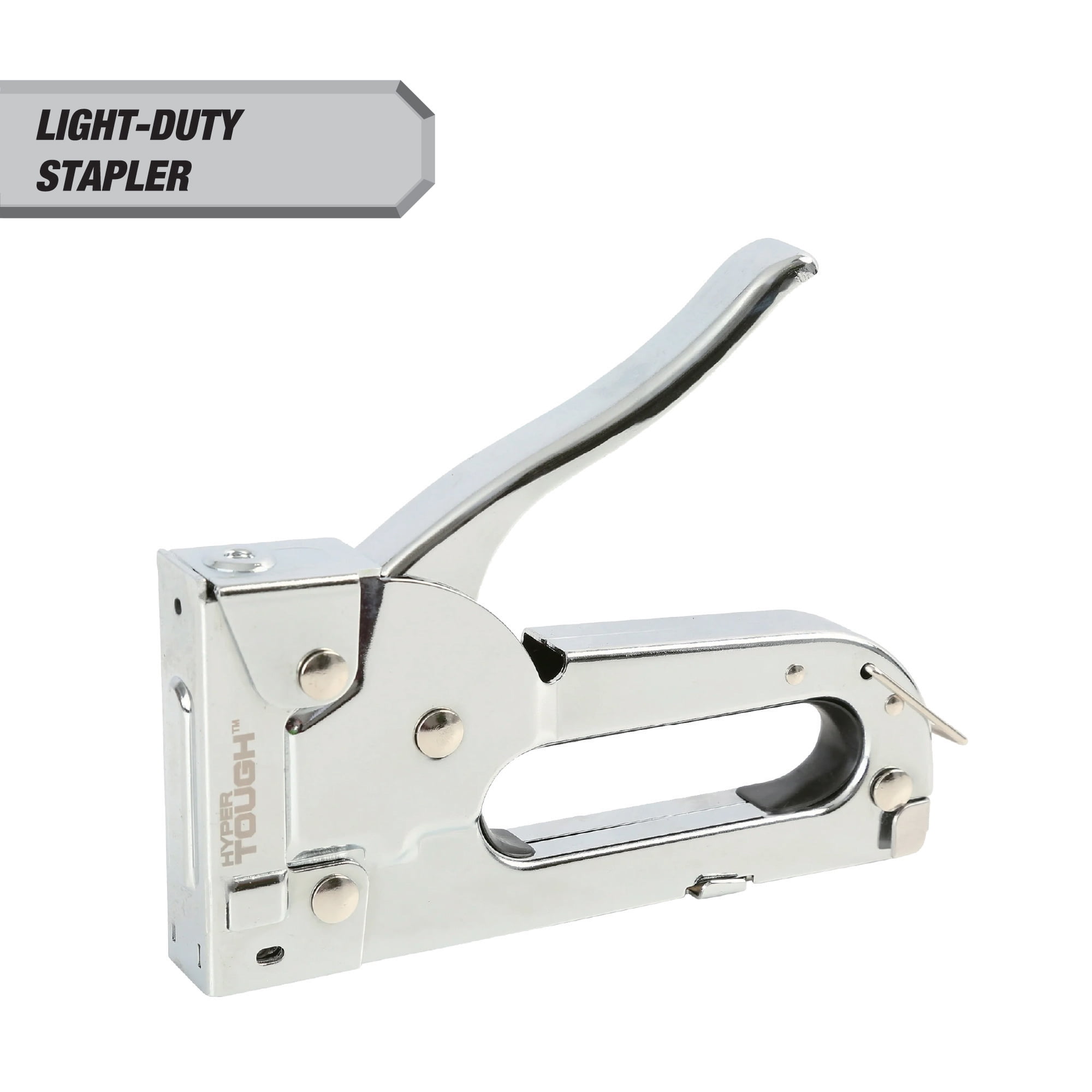 Hyper Tough Light-Duty Stapler, Chrome-Plated Construction, L x 6-inch