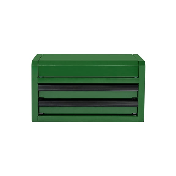 Hyper Tough Mini 10-inch 2-Drawer Steel Toolbox, WC Green