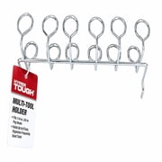 Hyper Tough 6-Slot Multi-Tool and Screwdriver Organizer Holder for Pegboard, Zinc Plated Steel