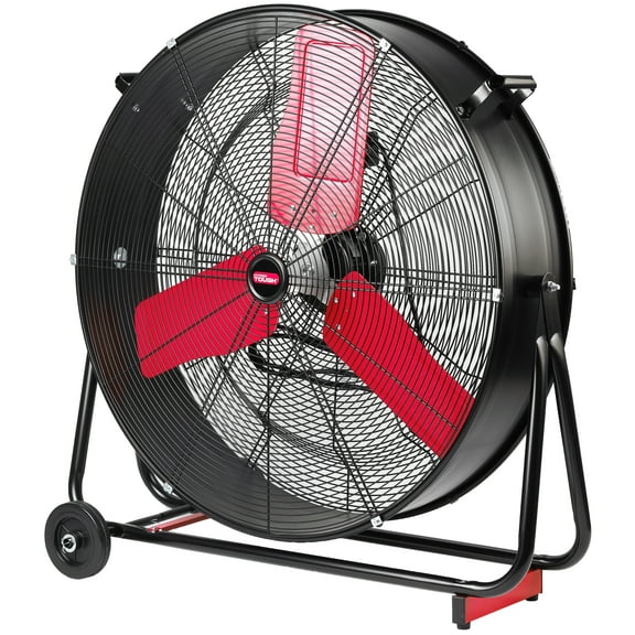 Hyper Tough New 30 inch High Velocity Tilted Drum Fan Red & Black
