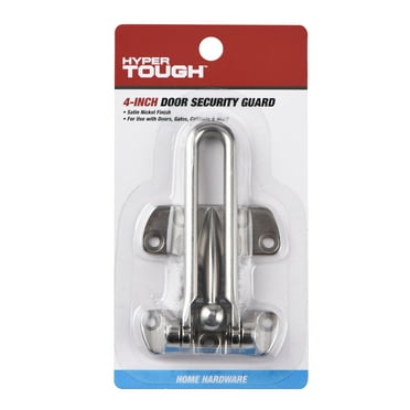 Hyper Tough New 4 inch New Steel Door Security Guard, Zinc Die Cast, Satin Nickel, mounting hardware included