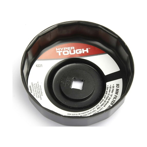 Hyper Tough, Oil Filter "D" Cap Wrench, 93mm