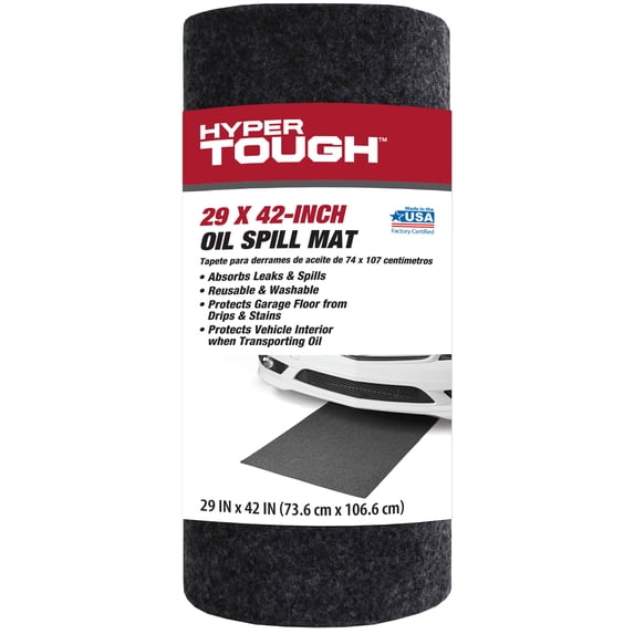 Hyper Tough Oil Spill Mat, 29 in x 42 in, Charcoal Grey