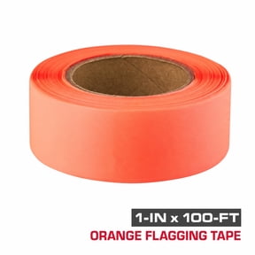 Hyper Tough Flagging Safety and Caution Tape, Orange, 1" x 100'