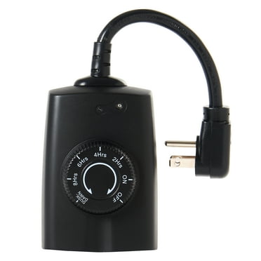 Hyper Tough Dusk-to-Dawn Outdoor Timer with 2 Heavy-Duty Outlets, 3-Pronged Outlets, 15 Amps