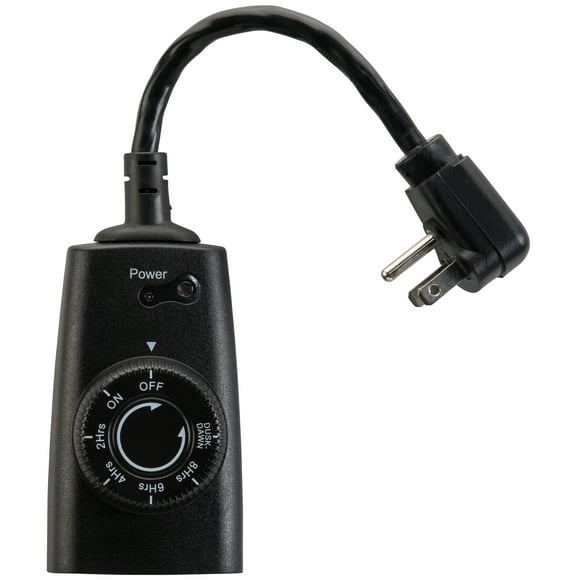 Hyper Tough Outdoor Grounded Photocell Dusk to Dawn Timer Single Outlet, 10 Amps
