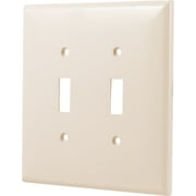 Hyper Tough Oversized Wallplate, Double Switch, Light Almond Nylon, 0A, 53141-T1