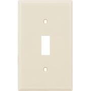 Hyper Tough Oversized Wallplate, Single Switch, Light Almond Nylon, 5in, 53149-T1