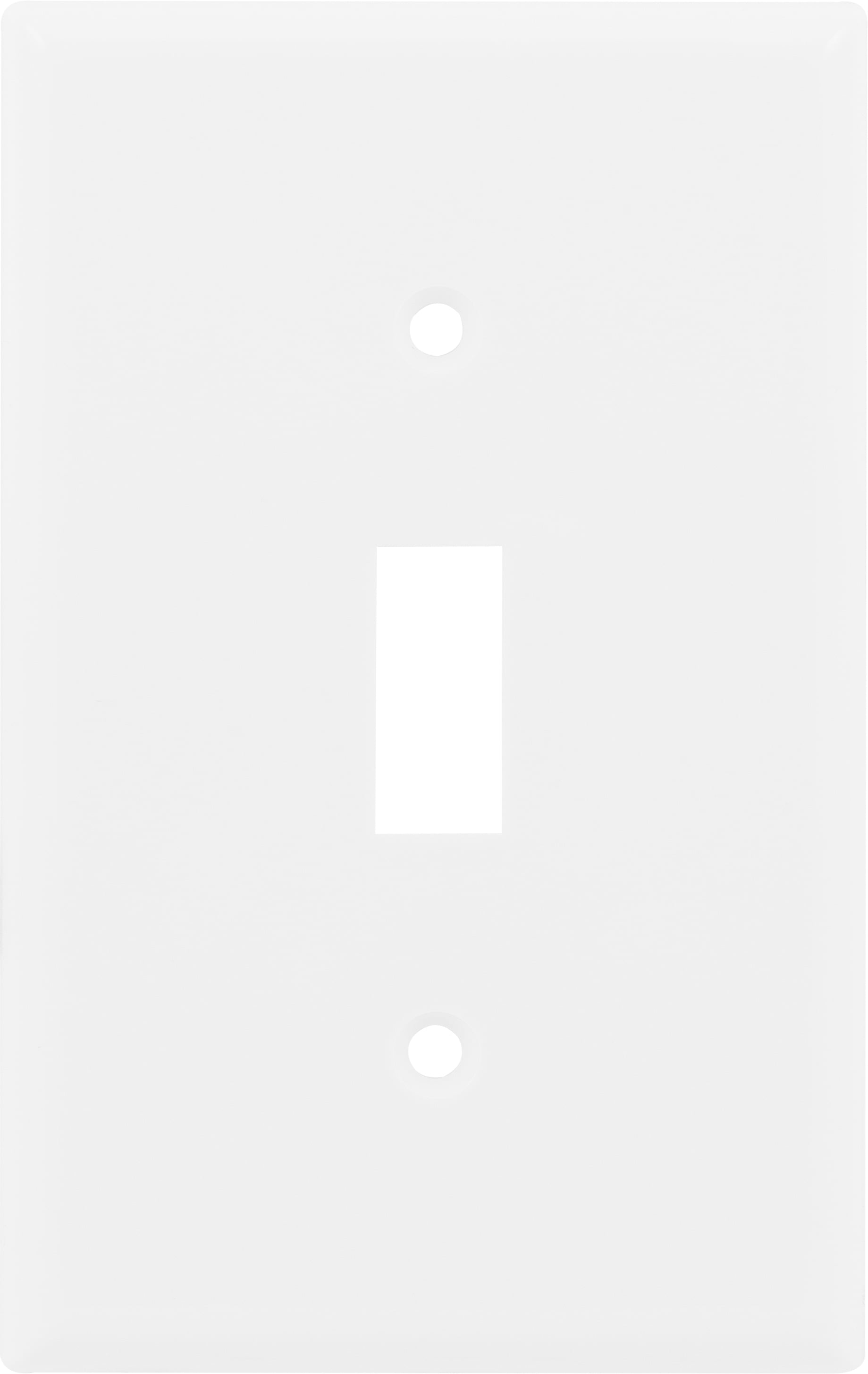 Hyper Tough Oversized Wallplate, Single Switch, White Nylon, 2.8in, 53150