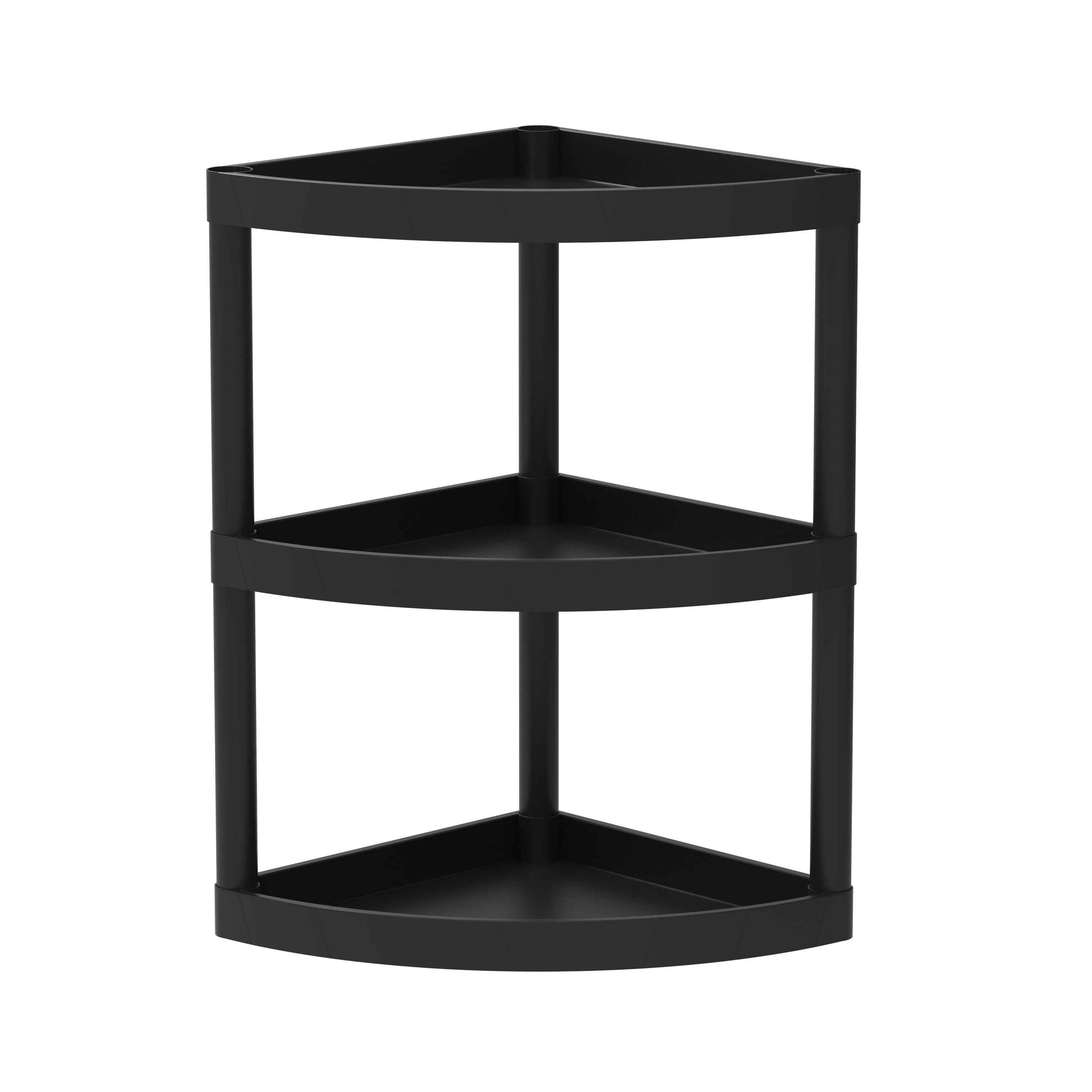 Hyper Tough Plastic 3 Corner Storage Shelf, 20 lb per Shelf Capacity