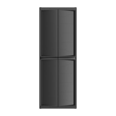Hyper Tough Plastic 4-Shelf Garage Storage Utility Cabinet, Black Finish