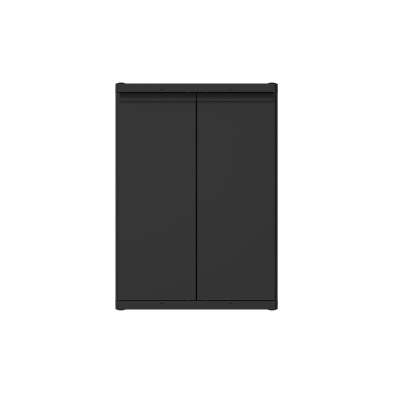Hyper Tough Plastic Garage Cabinet 2 Shelf 18.5Dx25.47Wx35.43