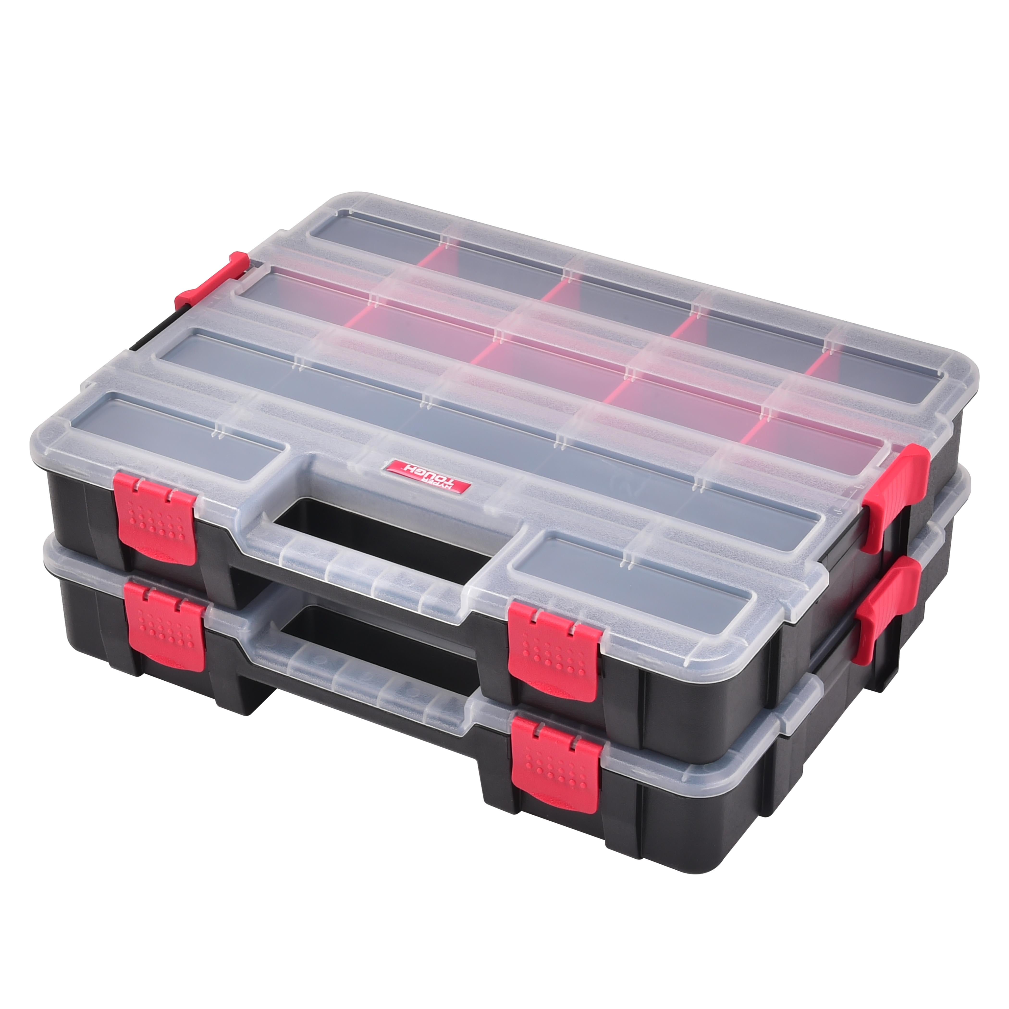 Hyper Tough Stackable Snap Lid Plastic Storage Bin Container Set