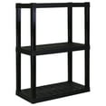 thumbnail image 1 of Hyper Tough plastic Storage Shelves Garage Shelving Unit 3-Tier 39"H x 30"W x 14"D, Black 300 lb Capacity, 1 of 8