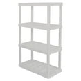 thumbnail image 1 of Hyper Tough Plastic Shelving Unit Storage Shelf 4-Tier 56" H x 36" W x 18" D White 600 lb Capacity, 1 of 7