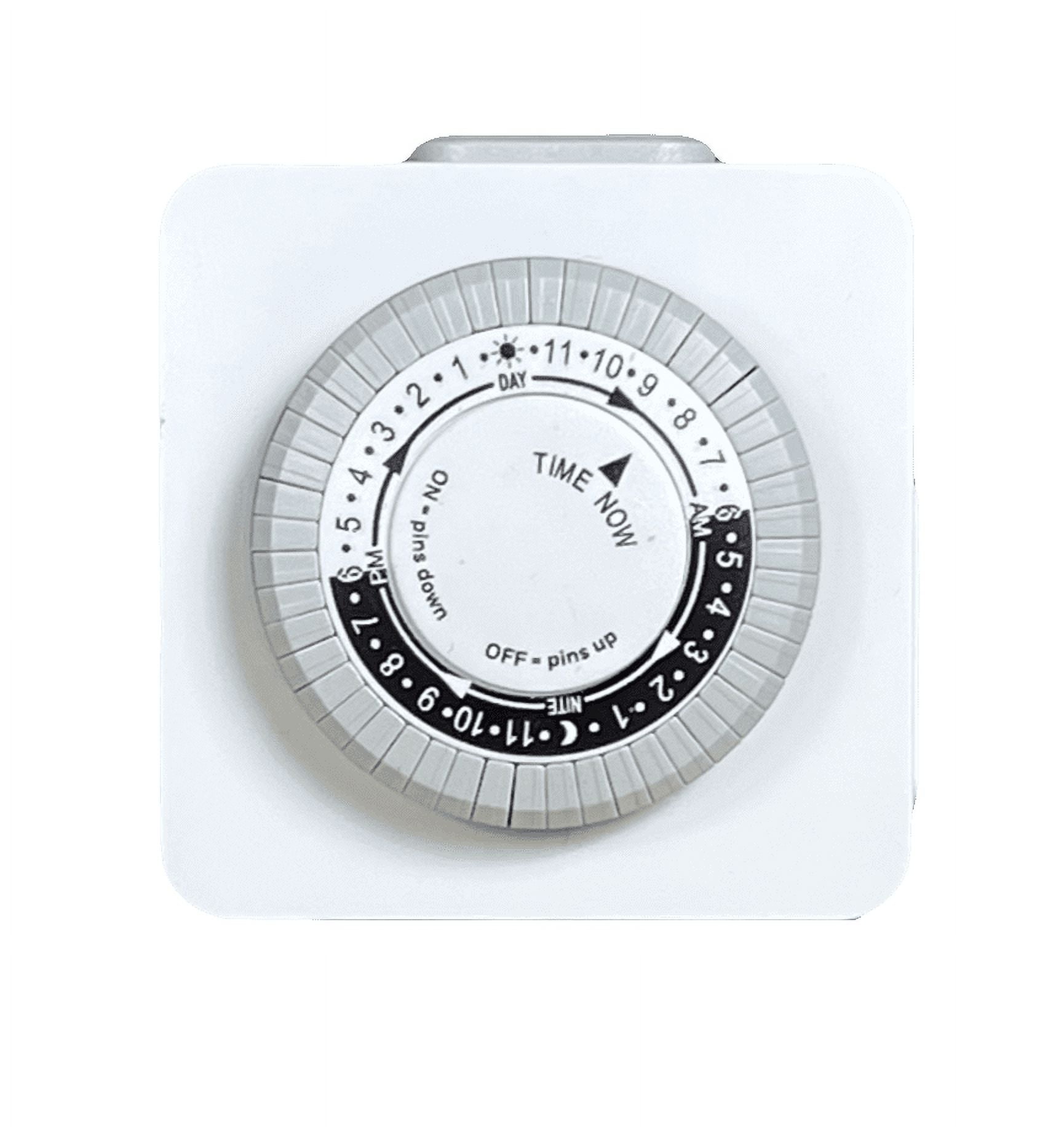 Hyper Tough Indoor Analog Mini Timer with 1 Polarized Outlet, 15 Amps ...
