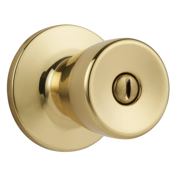 Hyper Tough Interior Privacy Tulip Style Doorknob, Polished Brass