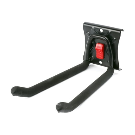 Hyper Tough Quick Release 6-Inch Steel Straight Hook, Wall Mount, Snap Rail System, Organizer Rail