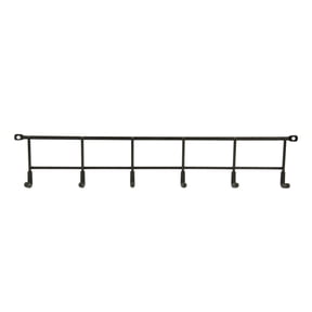 Hyper Tough Screw Mounted Steel Multi-Hook Rack, Black Finish, 2.5 in x 5.72 in x 17 in