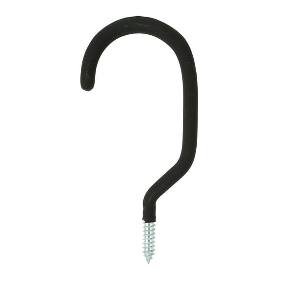 Hyper Tough Screw-in Heavy Duty Garage Bicycle Hook, Black
