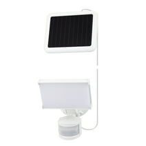 Hyper Tough Single Head LED Solar Motion Sensing Security Flood Light, White, 1000 Lumens