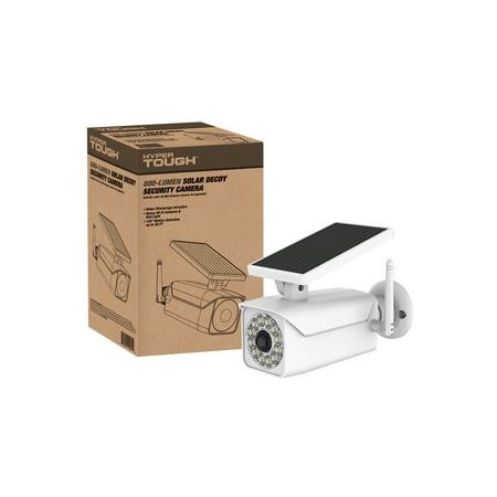 Hyper Tough Solar Motion Security Light, Simulated Camera, White, 120° Beam Angle, 800 Lumens