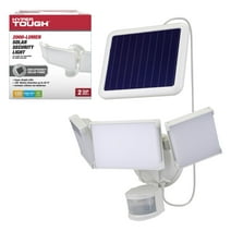 Hyper Tough Solar Three Head LED Motion Sensing Security Flood Light, Outdoor, White, 2000 Lumen