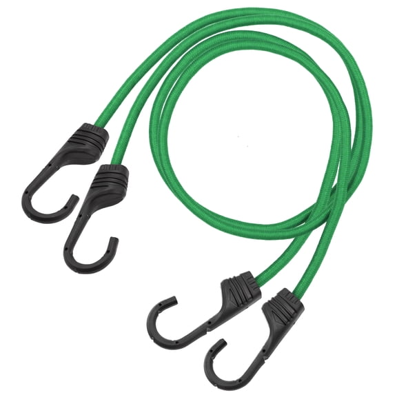 Hyper Tough Standard Bungee Cords, 2 Pack, 48 in, Green