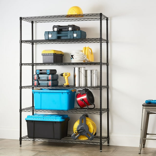 Hyper Tough Steel 6Tier Storage Shelf Unit 72"H x 18"W x 47.7"D