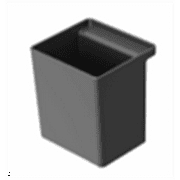 Hyper Tough Hyper Stack Small Wall-Mount Storage Bin, Heavy-Duty Plastic Tool Holder, Black, 1 Pack