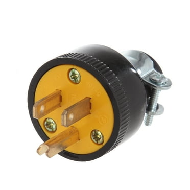Hyper Tough Straight Blade Plug Replacement - Male, TD35082C, 15 Amps,1.5 in Width, New