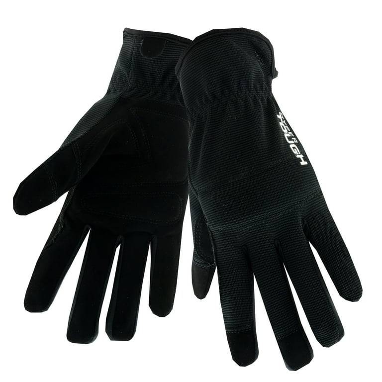 Hyper Tough Synthetic Leather Work Gloves with Knuckle