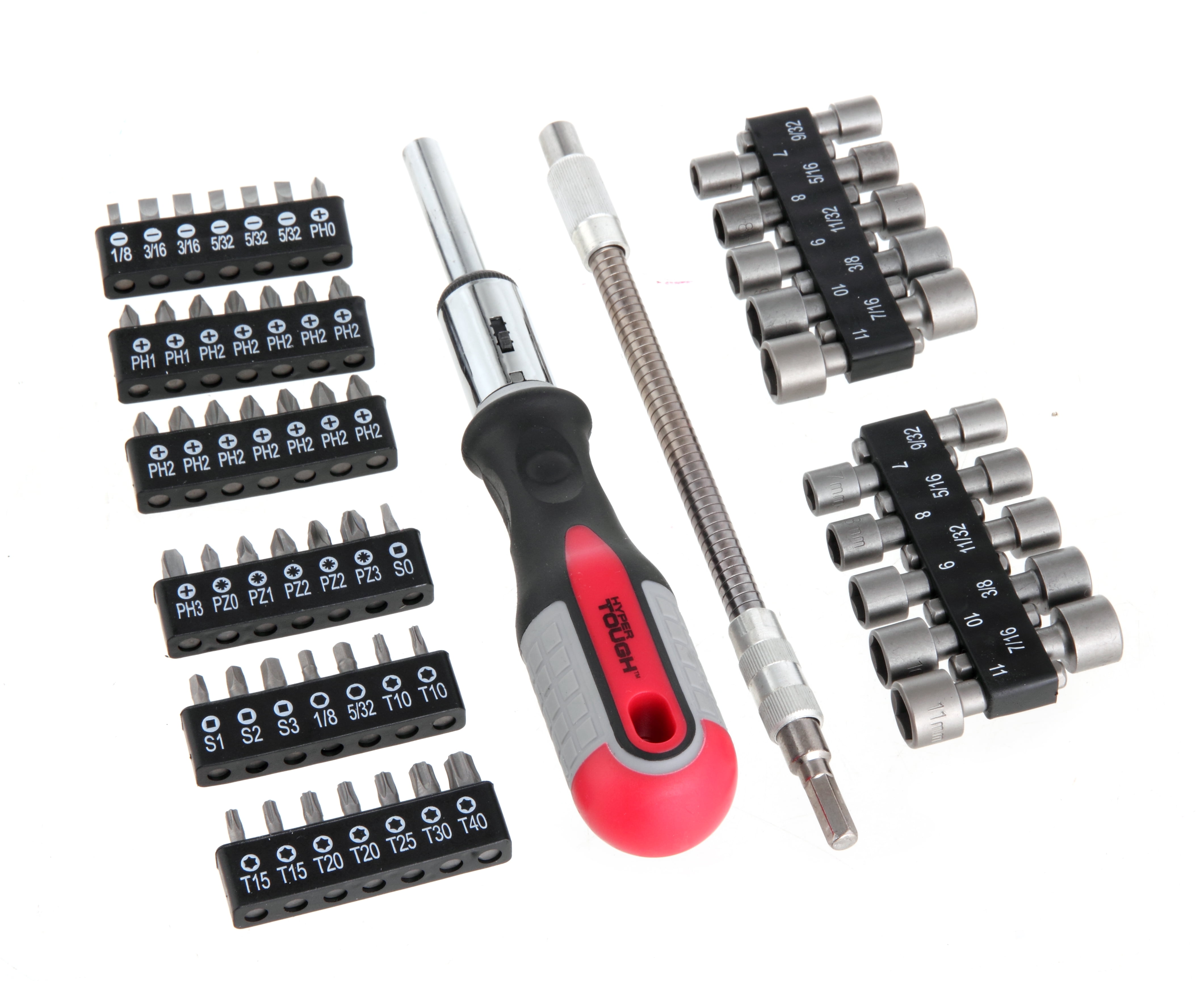 Hyper Tough TS90711J 64 Piece Ratcheting Screwdriver Set