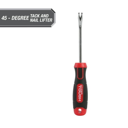 Hyper Tough Tack & Nail Lifter with Soft Grip Handle, Black & Red