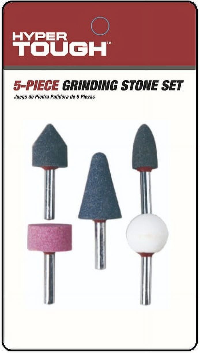 Hyper Tough Three Color/Grit Grinding Stone Set 5 Piece