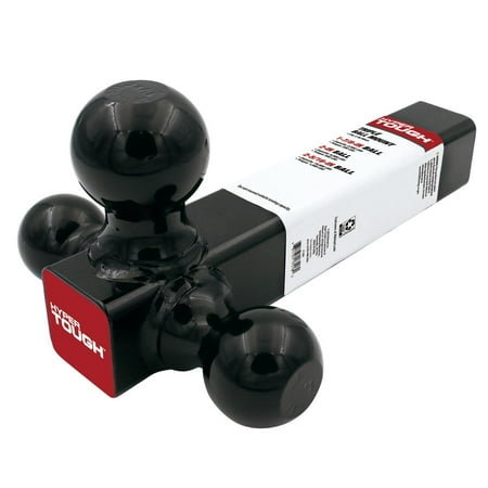 Hyper Tough Trailer Hitch Steel Tri-Ball Mount, Class III/IV Towing, Black, Automotive Accessories, unit weight 10 lbs