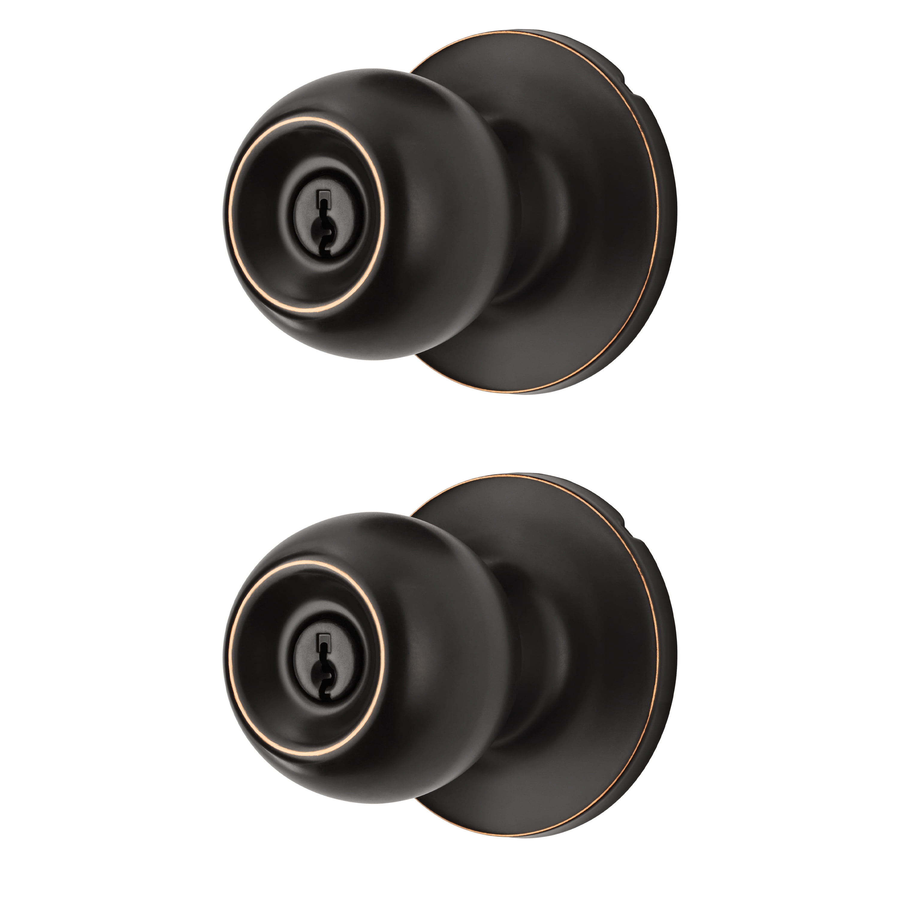 Hyper Tough Two Keyed Entry Ball Locking Doorknobs OilRubbed Bronze