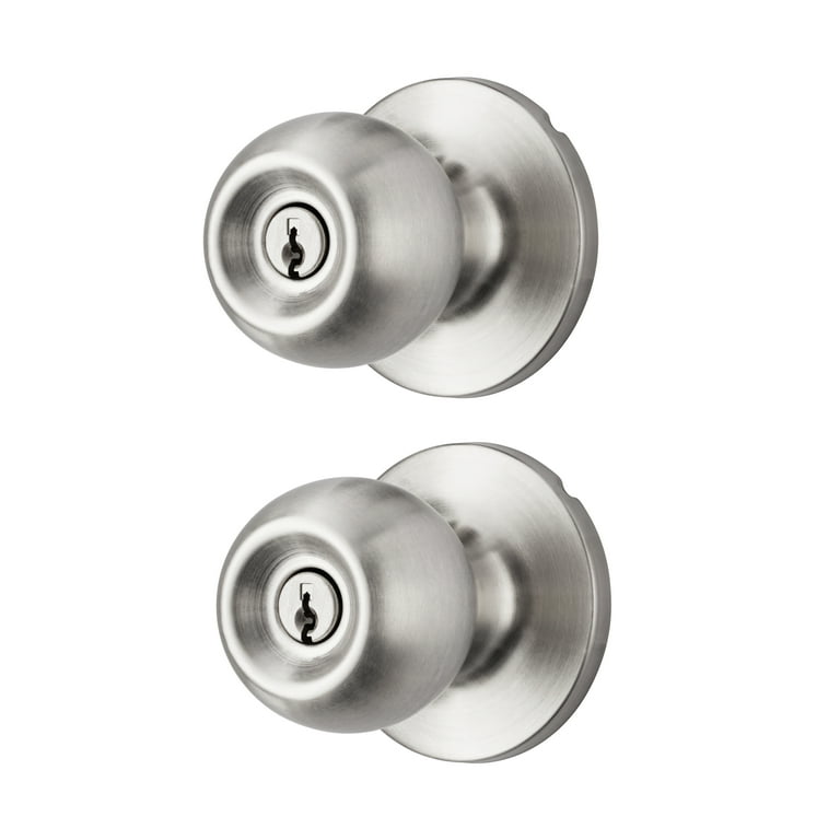 Stainless Steel Finish Keyed Entry Door Knob Set Stainless Steel Finish Keyed Entry Door Knob Set
