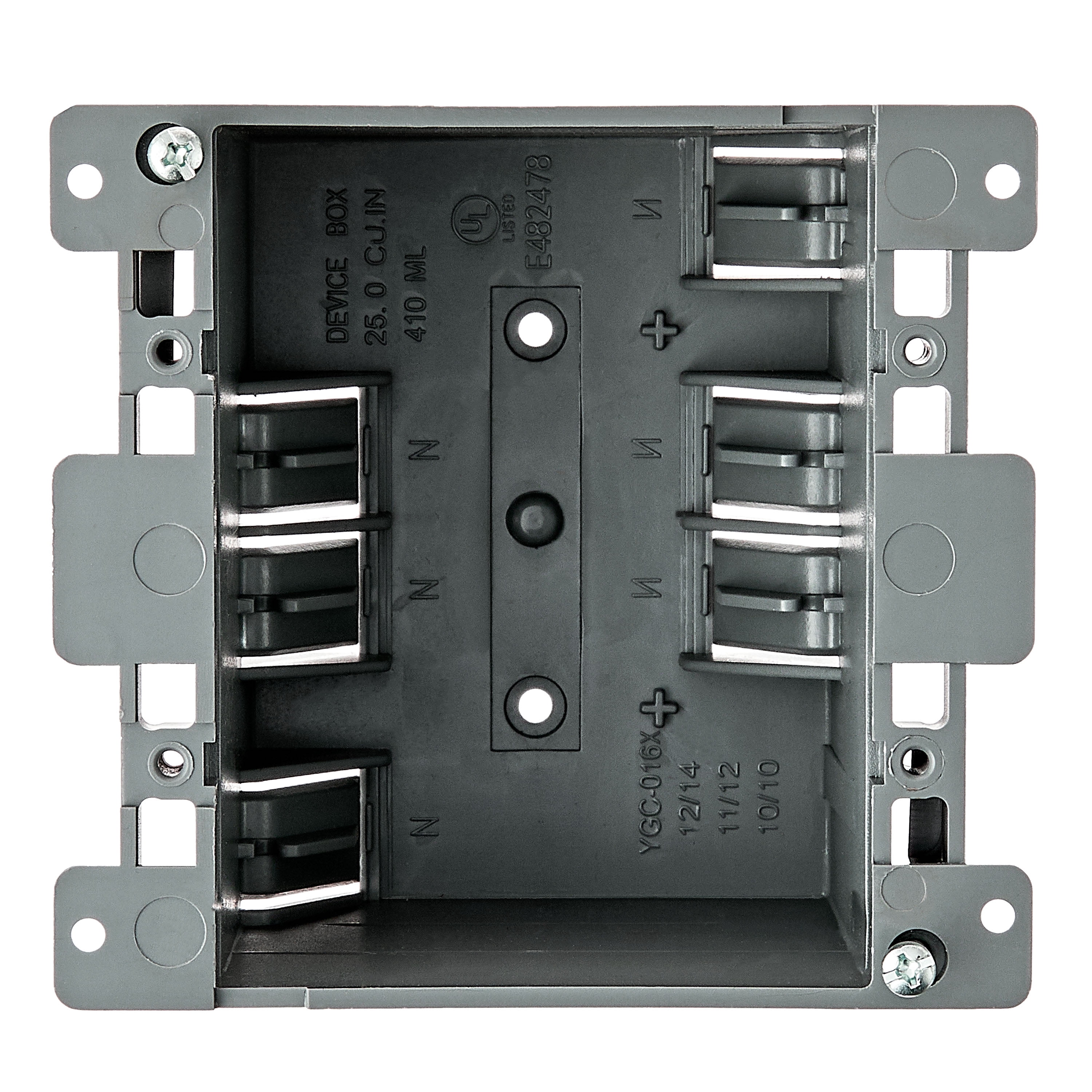 Hyper Tough Two-gang Box Switch / Outlet Plastic Electrical Box TD35072Z, 3.94 in Width