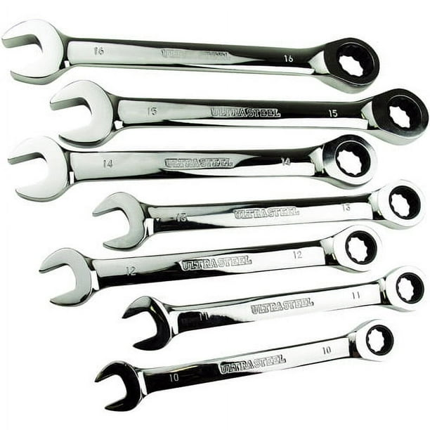 Hyper Tough UW5133TA 7 Piece Metric Ratcheting Wrench Set - Walmart.com