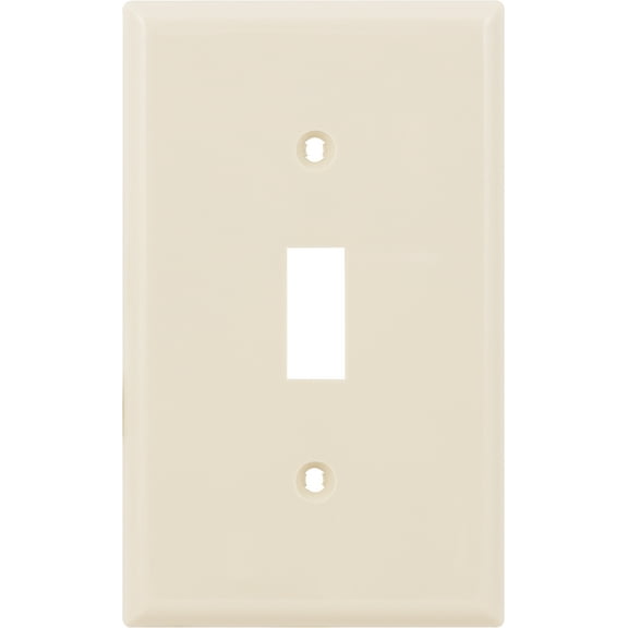 Hyper Tough Unbreakable Wallplate, Single Switch, Light Almond, 2.8in – 53145