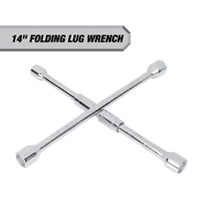 Hyper Tough Universal Automotive Steel, 14-inch Folding Lug Wrench