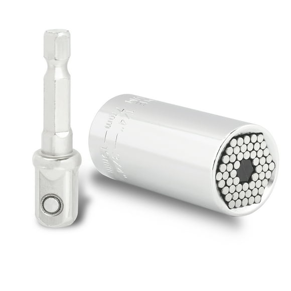 Hyper Tough Universal Socket with Power Drill Adaptor, Fits 1/4-3/4 inch